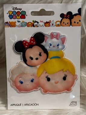 Disney Tsum Tsum Iron On Patch Minnie Elsa Cinderella Marie NEW